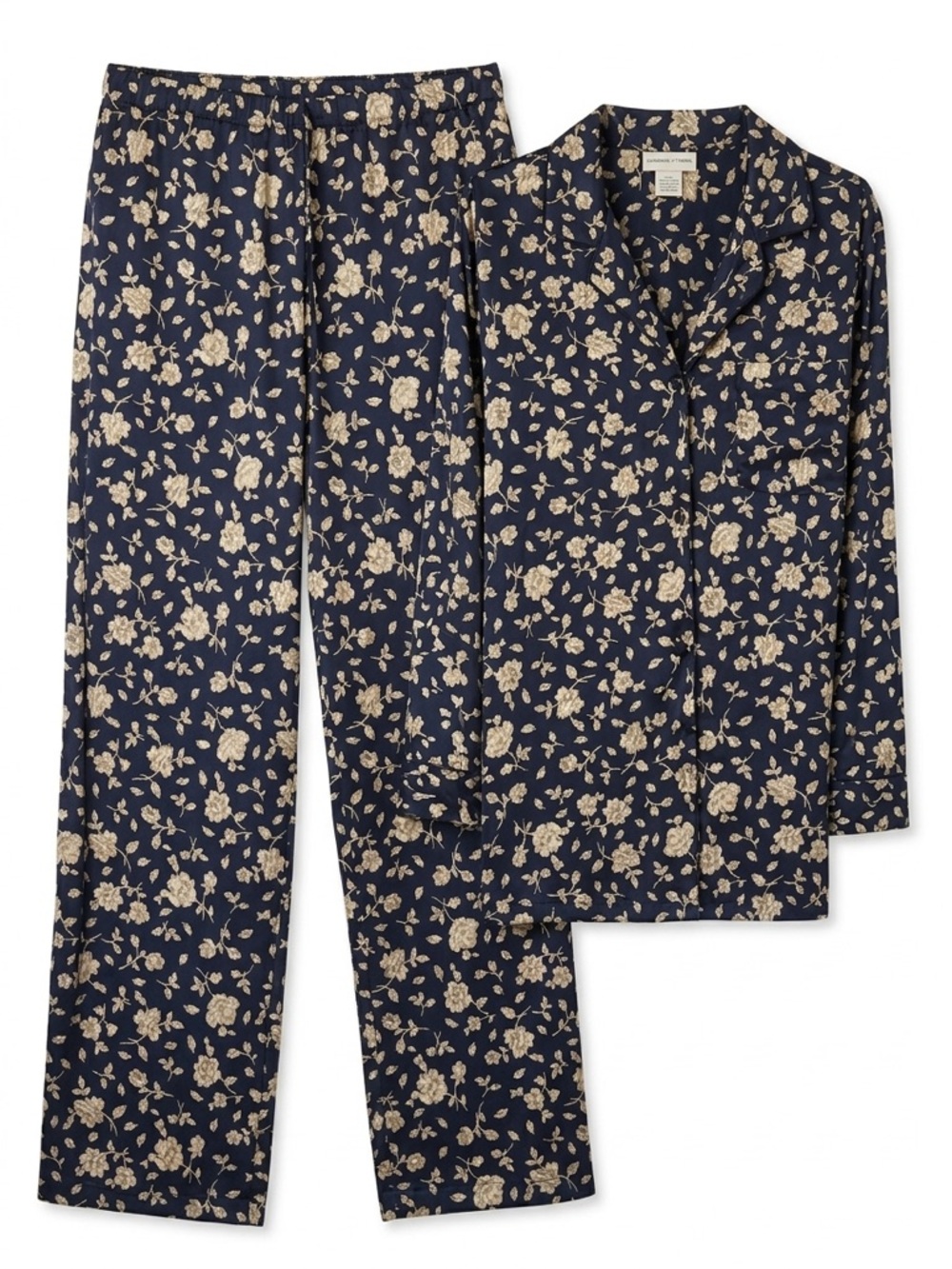 Jones New York Navy and Cream Floral Pajama